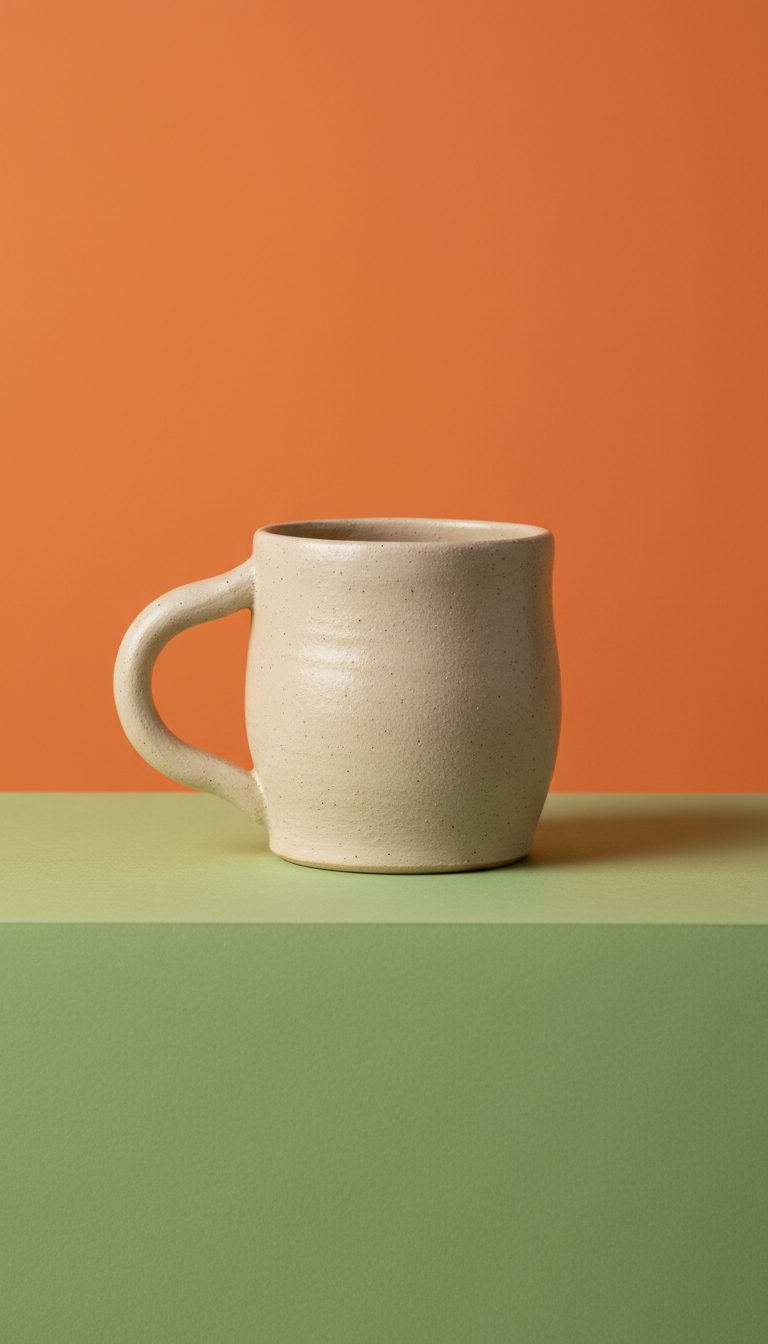 Hand-thrown Ceramic Mug with Splatter Glaze